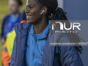 Khadija Shaw #21 of Manchester City W.F.C. participates in the UEFA Women's Champions League Group D match between Manchester City and FC Ba...