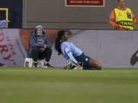 Khadija Shaw #21 of Manchester City W.F.C. celebrates her goal during the UEFA Women's Champions League Group D match between Manchester Cit...