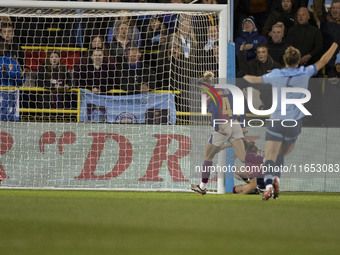 Khadija Shaw #21 of Manchester City W.F.C. scores a goal during the UEFA Women's Champions League Group D match between Manchester City and...