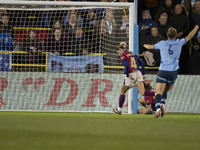 Khadija Shaw #21 of Manchester City W.F.C. scores a goal during the UEFA Women's Champions League Group D match between Manchester City and...