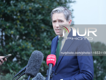 Irish Taoiseach Simon Harris meets with President Biden at the White House in Washington, DC, USA, on October 9, 2024. The two leaders discu...