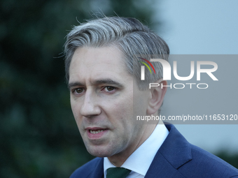 Irish Taoiseach Simon Harris meets with President Biden at the White House in Washington, DC, USA, on October 9, 2024. The two leaders discu...