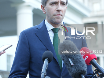 Irish Taoiseach Simon Harris meets with President Biden at the White House in Washington, DC, USA, on October 9, 2024. The two leaders discu...