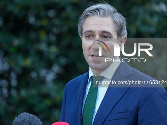 Irish Taoiseach Simon Harris meets with President Biden at the White House in Washington, DC, USA, on October 9, 2024. The two leaders discu...