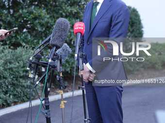 Irish Taoiseach Simon Harris meets with President Biden at the White House in Washington, DC, USA, on October 9, 2024. The two leaders discu...