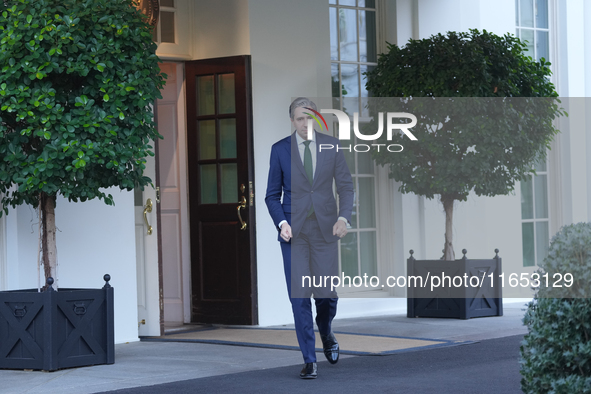 Irish Taoiseach Simon Harris meets with President Biden at the White House in Washington, DC, USA, on October 9, 2024. The two leaders discu...