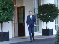 Irish Taoiseach Simon Harris meets with President Biden at the White House in Washington, DC, USA, on October 9, 2024. The two leaders discu...