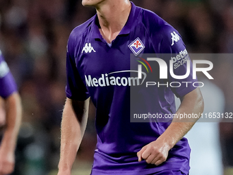 Albert Gudmundsson of ACF Fiorentina looks on during the Serie A Enilive match between ACF Fiorentina and AC Milan at Stadio Artemio Franchi...