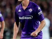 Albert Gudmundsson of ACF Fiorentina looks on during the Serie A Enilive match between ACF Fiorentina and AC Milan at Stadio Artemio Franchi...