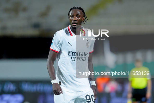 Tammy Abraham of AC Milan looks on during the Serie A Enilive match between ACF Fiorentina and AC Milan at Stadio Artemio Franchi on October...