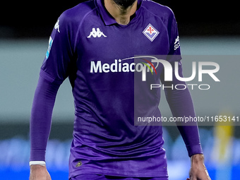 Luca Ranieri of ACF Fiorentina looks on during the Serie A Enilive match between ACF Fiorentina and AC Milan at Stadio Artemio Franchi on Oc...