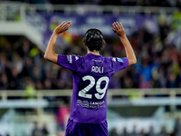 Yacine Adly of ACF Fiorentina doesn't celebrate against his former club AC Milan after scoring first goal during the Serie A Enilive match b...