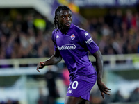 Moise Kean of ACF Fiorentina looks on during the Serie A Enilive match between ACF Fiorentina and AC Milan at Stadio Artemio Franchi on Octo...