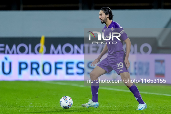 Yacine Adli of ACF Fiorentina during the Serie A Enilive match between ACF Fiorentina and AC Milan at Stadio Artemio Franchi on October 06,...