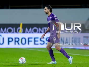 Yacine Adli of ACF Fiorentina during the Serie A Enilive match between ACF Fiorentina and AC Milan at Stadio Artemio Franchi on October 06,...