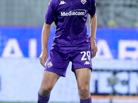 Yacine Adli of ACF Fiorentina during the Serie A Enilive match between ACF Fiorentina and AC Milan at Stadio Artemio Franchi on October 06,...