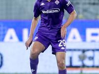 Yacine Adli of ACF Fiorentina during the Serie A Enilive match between ACF Fiorentina and AC Milan at Stadio Artemio Franchi on October 06,...