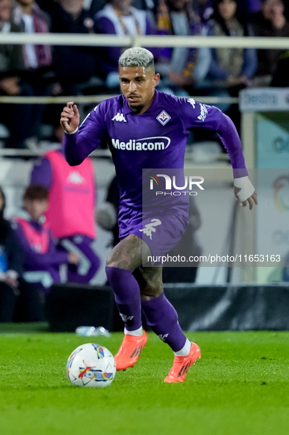 Dodo of ACF Fiorentina during the Serie A Enilive match between ACF Fiorentina and AC Milan at Stadio Artemio Franchi on October 06, 2024 in...