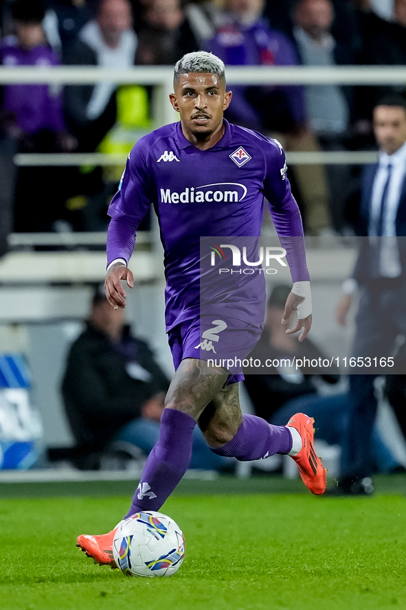 Dodo of ACF Fiorentina during the Serie A Enilive match between ACF Fiorentina and AC Milan at Stadio Artemio Franchi on October 06, 2024 in...