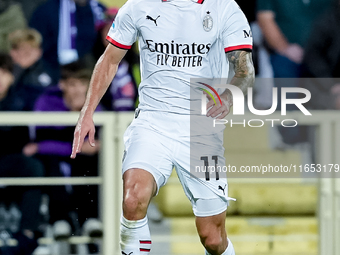 Christian Pulisic of AC Milan during the Serie A Enilive match between ACF Fiorentina and AC Milan at Stadio Artemio Franchi on October 06,...