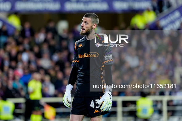 David De Gea of ACF Fiorentina during the Serie A Enilive match between ACF Fiorentina and AC Milan at Stadio Artemio Franchi on October 06,...