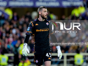 David De Gea of ACF Fiorentina looks on during the Serie A Enilive match between ACF Fiorentina and AC Milan at Stadio Artemio Franchi on Oc...