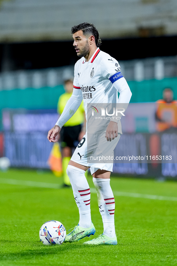 Theo Hernandez of AC Milan during the Serie A Enilive match between ACF Fiorentina and AC Milan at Stadio Artemio Franchi on October 06, 202...