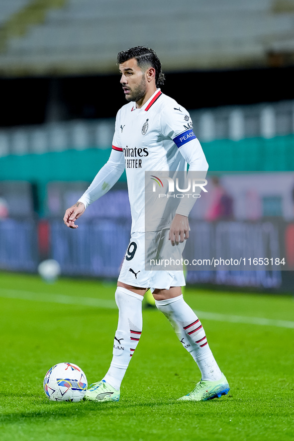 Theo Hernandez of AC Milan during the Serie A Enilive match between ACF Fiorentina and AC Milan at Stadio Artemio Franchi on October 06, 202...