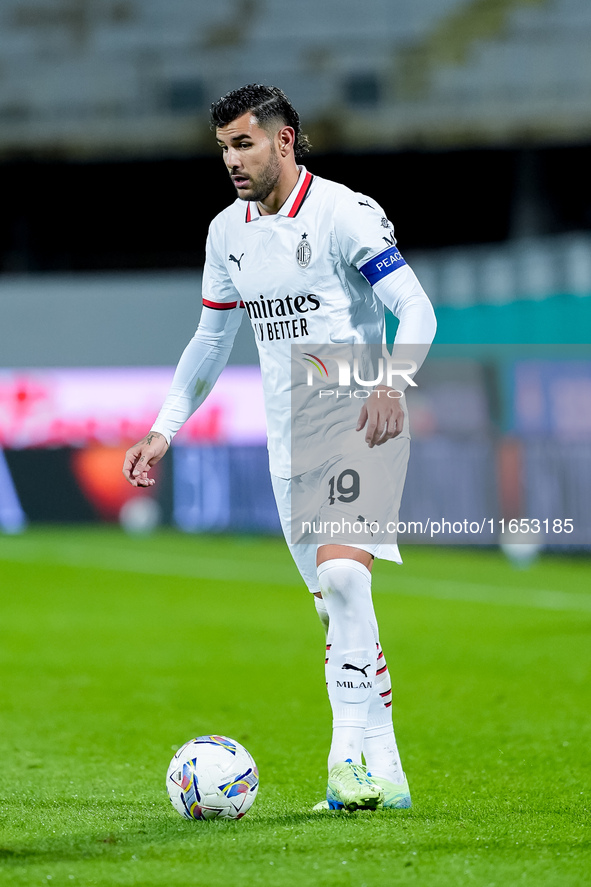 Theo Hernandez of AC Milan during the Serie A Enilive match between ACF Fiorentina and AC Milan at Stadio Artemio Franchi on October 06, 202...