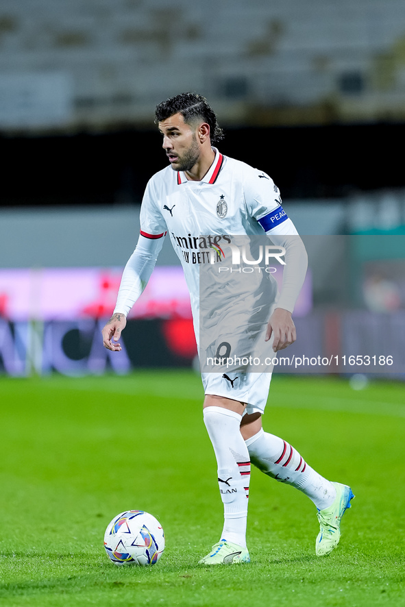 Theo Hernandez of AC Milan during the Serie A Enilive match between ACF Fiorentina and AC Milan at Stadio Artemio Franchi on October 06, 202...