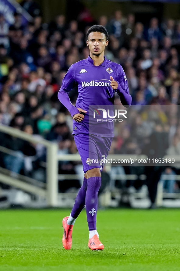 Amir Richardson of ACF Fiorentina during the Serie A Enilive match between ACF Fiorentina and AC Milan at Stadio Artemio Franchi on October...