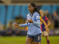 Khadija Shaw #21 of Manchester City W.F.C. participates in the UEFA Women's Champions League Group D match between Manchester City and FC Ba...