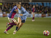 Kerstin Casparij #18 of Manchester City W.F.C. is in action during the UEFA Women's Champions League Group D match between Manchester City a...