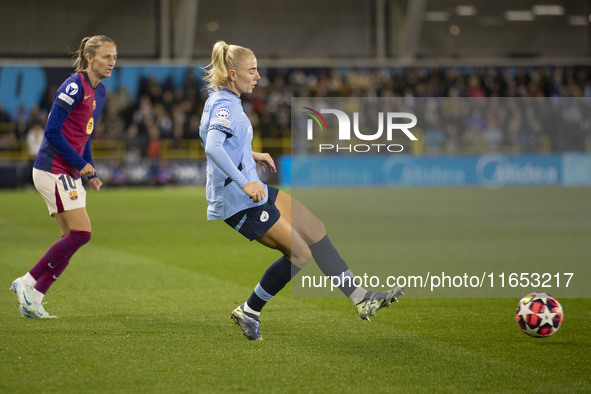 Alex Greenwood #5 of Manchester City W.F.C. participates in the UEFA Women's Champions League Group D match between Manchester City and FC B...