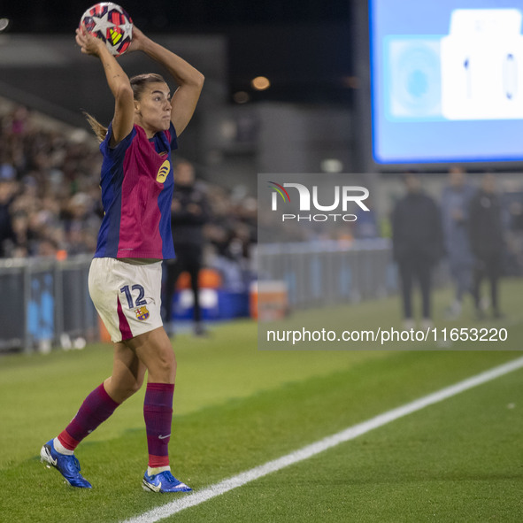 Patricia Guijarro, number 12 of FC Barcelona, participates in the UEFA Women's Champions League Group D match between Manchester City and FC...