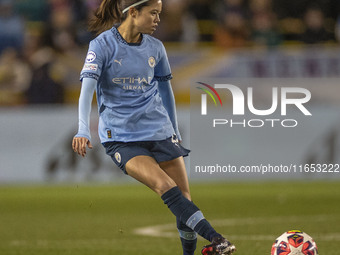 Yui Hasegawa #25 of Manchester City W.F.C. participates in the UEFA Women's Champions League Group D match between Manchester City and FC Ba...