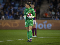 Cata Coll #13 (GK) of FC Barcelona participates in the UEFA Women's Champions League Group D match between Manchester City and FC Barcelona...