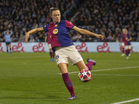 Fridolina Rolfo #16 of FC Barcelona participates in the UEFA Women's Champions League Group D match between Manchester City and FC Barcelona...