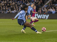 Khadija Shaw #21 of Manchester City W.F.C. participates in the UEFA Women's Champions League Group D match between Manchester City and FC Ba...