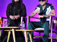 Sofia Garza and Mario Bautista attend a press conference to promote Coco in Concert: A Party to Remember at Hotel St. Regis in Mexico City,...