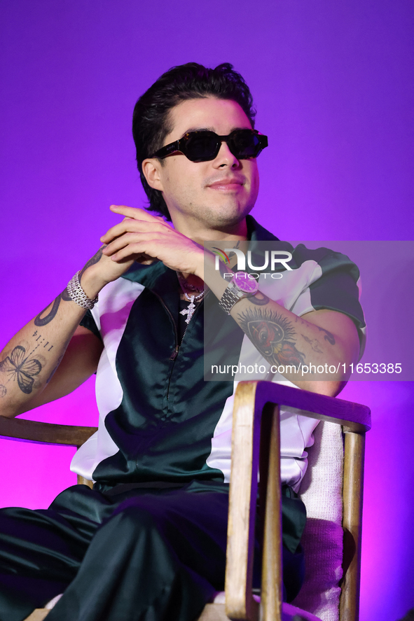 Mario Bautista attends a press conference to promote Coco in concert: a party to remember at Hotel St. Regis in Mexico City, Mexico, on Octo...