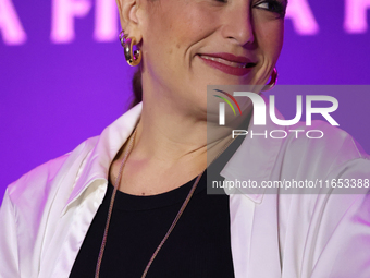 Angelica Vale attends a press conference to promote Coco in Concert: A Party to Remember at Hotel St. Regis in Mexico City, Mexico, on Octob...