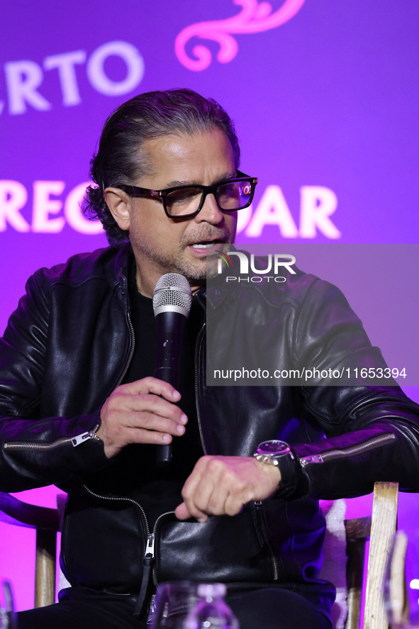 Chacho Gaytan attends a press conference to promote Coco in concert: a party to remember at Hotel St. Regis in Mexico City, Mexico, on Octob...