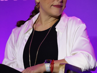 Angelica Vale attends a press conference to promote Coco in Concert: A Party to Remember at Hotel St. Regis in Mexico City, Mexico, on Octob...