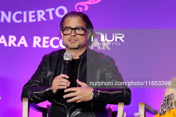 Chacho Gaytan attends a press conference to promote Coco in concert: a party to remember at Hotel St. Regis in Mexico City, Mexico, on Octob...