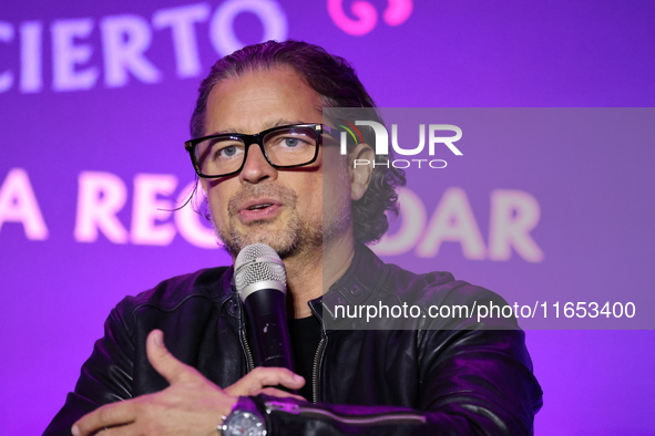 Chacho Gaytan attends a press conference to promote Coco in concert: a party to remember at Hotel St. Regis in Mexico City, Mexico, on Octob...