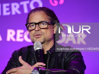 Chacho Gaytan attends a press conference to promote Coco in concert: a party to remember at Hotel St. Regis in Mexico City, Mexico, on Octob...