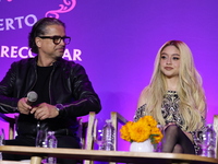 Chacho Gaytan and Karol Sevilla attend a press conference to promote Coco in Concert: A Party to Remember at Hotel St. Regis in Mexico City,...