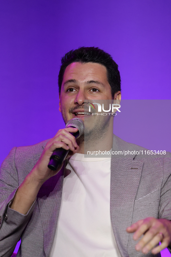 Carlos Gatica attends a press conference to promote Coco in concert: a party to remember at Hotel St. Regis in Mexico City, Mexico, on Octob...