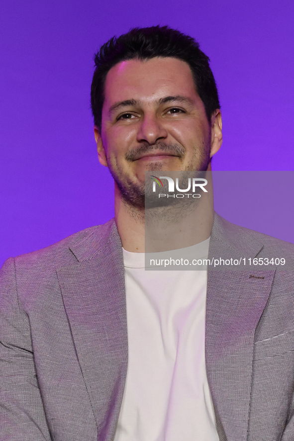 Carlos Gatica attends a press conference to promote Coco in concert: a party to remember at Hotel St. Regis in Mexico City, Mexico, on Octob...